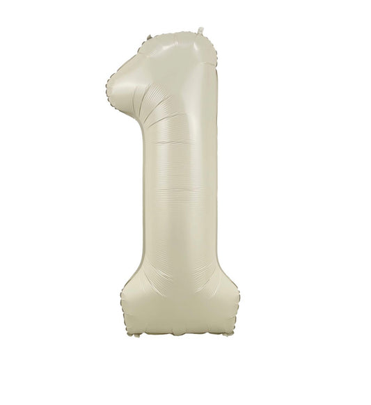 40" cream number balloon